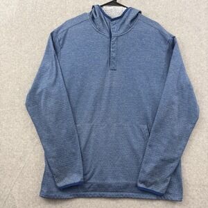 Mountain Hardware Hoodie Men's 2xl Blue Long Sleeve Snap Thumb Holes Pullover